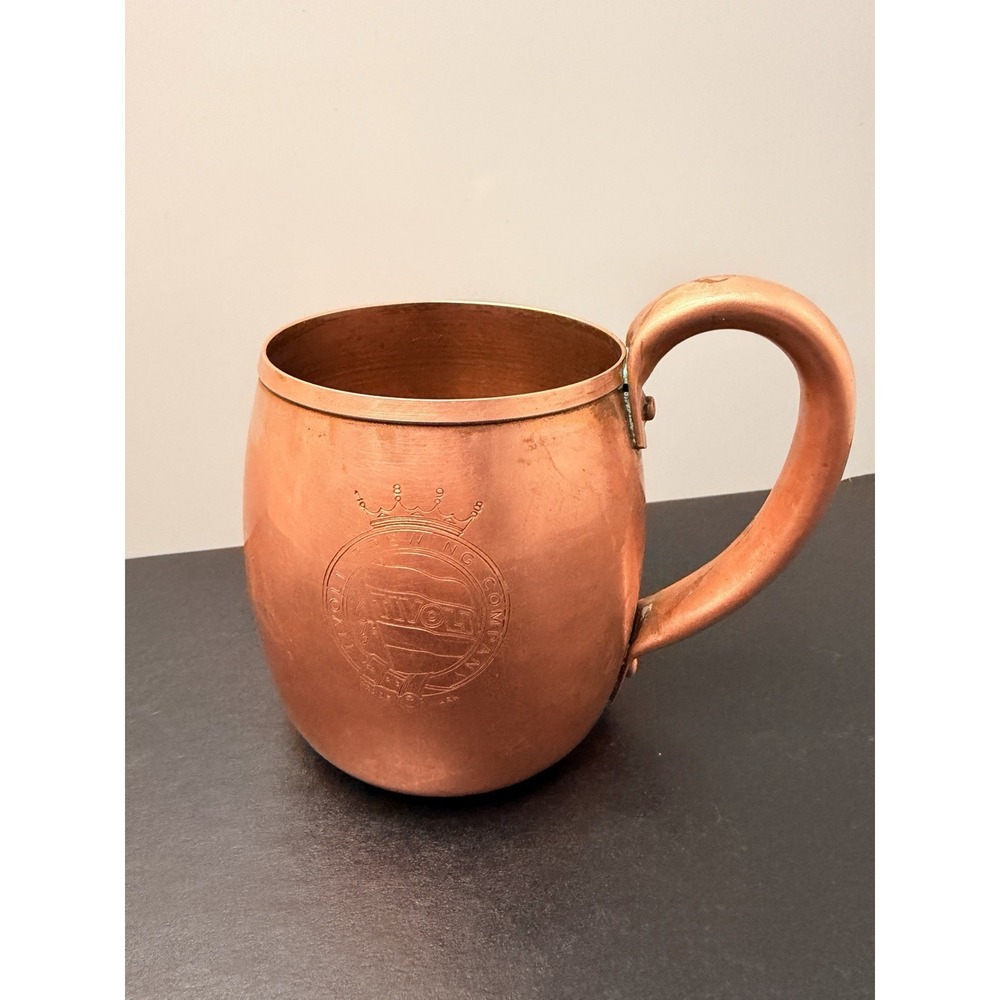 Vintage Tivoli Brewing Co Solid Copper Mug West Bend WB Barrel Moscow Mule Cup